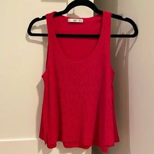 New Mango XXS/XS Red flowy top